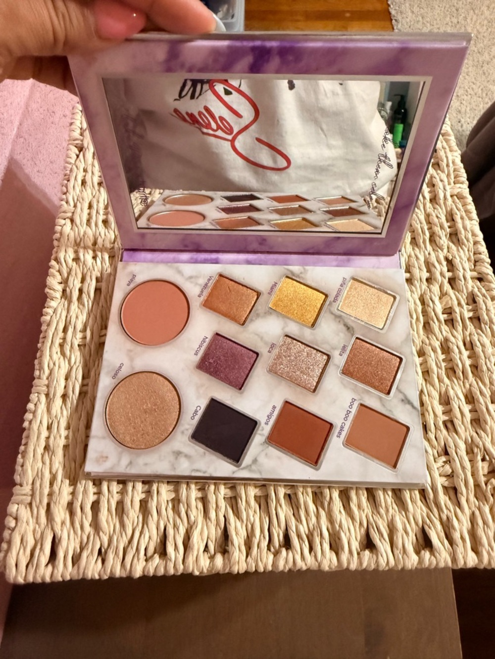 tarte Eyeshadow & Face Palette in Purple Marble - Golds, Mauve, Brown